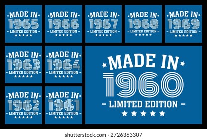 Made in 1960 limited edition t shirt design