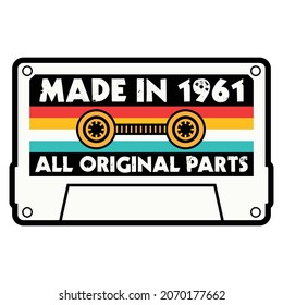 Made In 1961 All Original Parts Cassette Tape