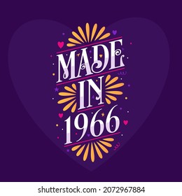Made in 1966 Calligraphy lettering Birthday celebration