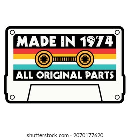 Fabricado En 1974, Todas Las Piezas Originales De Cinta De Cassette