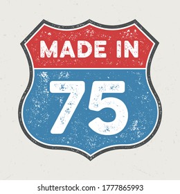 Made In 1974 - Vintage Tee Design For Printing