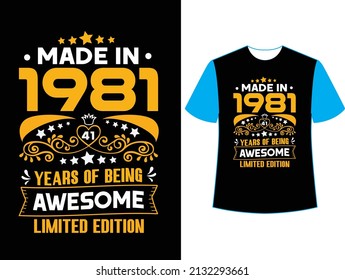 Hecho en 1981, 41 años de ser impresionante diseño de camisetas de edición limitada.