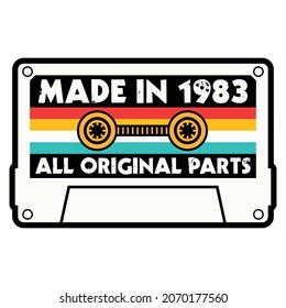 Fabricado En 1983, Todas Las Piezas Originales De Cinta De Cassette