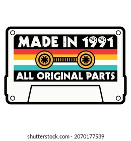 Made In 1991 All Original Parts Cassette Tape