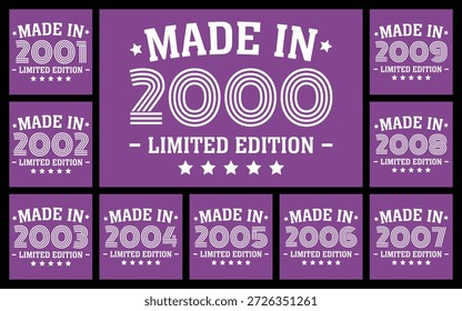Feito em 2000 edição limitada t design camisa