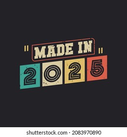Made in 2025, vintage birthday celebration