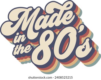 Made in the 80s. Artwork design, illustration for tshirt printing.