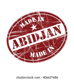 Made in Abidjan  rubber stamp