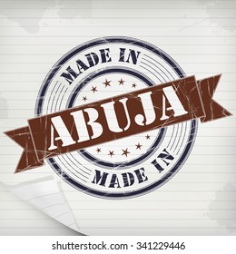 Made in Abuja vector rubber stamp on grunge paper