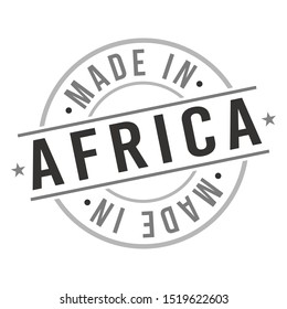 Made In Africa Stamp. Logo Icon Symbol Design. Vector Retro Label Badge Seal national Product. 