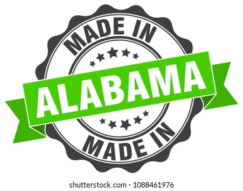 made in Alabama round seal