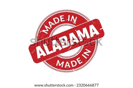 Made In Alabama Rubber Stamp