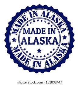 Made in alaska grunge rubber stamp, vector illustration