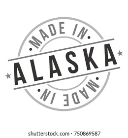 Made in Alaska Stamp Logo Icon Symbol Design. Badge Seal Vector National Product.