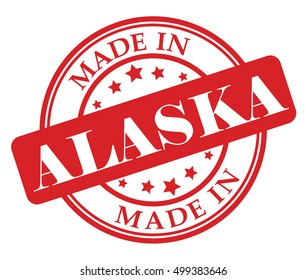 Made in Alaska vector illustration on white background