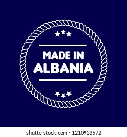 made in albania badge. vintage stamp.package label. vector illustration