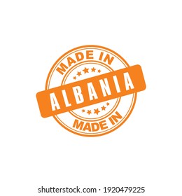 Made in ALBANIA Grunge rubber Stamp Isolated On White Background.Vector illustration. Stamp Logo Icon Symbol Design