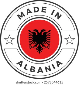 Made in Albania Icon Vector Stamp Illustration