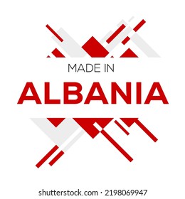 Made in Albania, vector illustration.