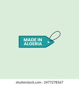 Made in Algeria Badges Vector. Made in Algeria Concept.