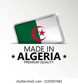 Made in Algeria graphic and label. Element of impact for the use you want to make of it.