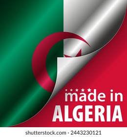Made in Algeria graphic and label. Element of impact for the use you want to make of it.