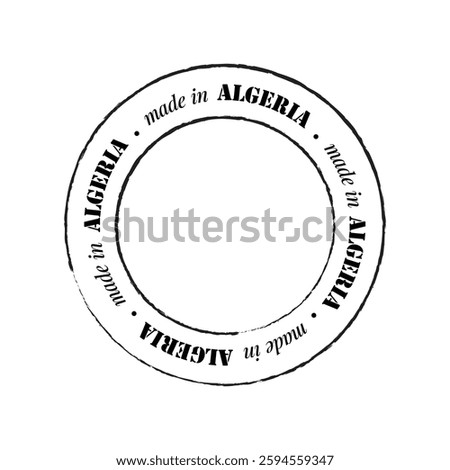Made in Algeria simple black stamp