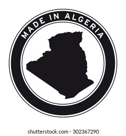 Made in Algeria vector logo sticker button