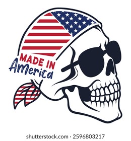 Made In America 4th Of July T-shirt Design Vector, American Independence Day Illustration, Fourth Of July Usa Flag Design