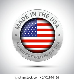 made in america flag metal icon 