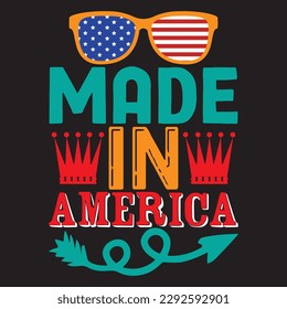 Made In America 
T-shirt Design Vector File
