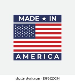 Made in america usa united states icon logo trademark vector illustration on white background