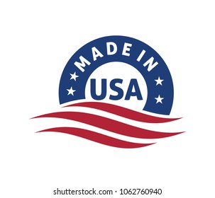 made in america vector logo design template