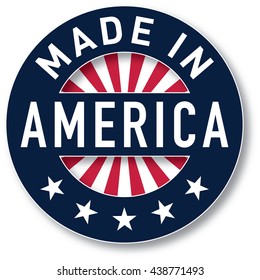 Made in America vector. Spot colors were used.