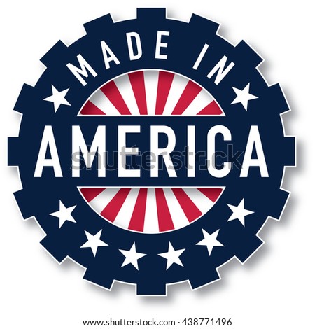 Made in America vector. Spot colors were used.