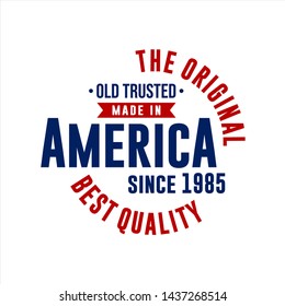 Made In America Vintage Design