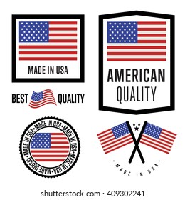 Made in American label set