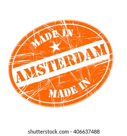 Made in Amsterdam rubber stamp