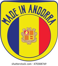 Made in Andorra badge sign. Vector illustration