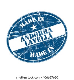 Made in Andorra La Vella rubber stamp