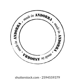 Made in Andorra simple black stamp
