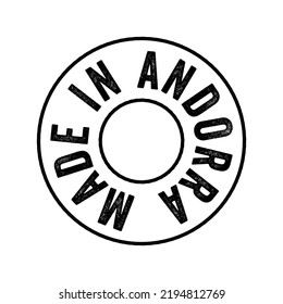 Made in Andorra text emblem stamp, concept background