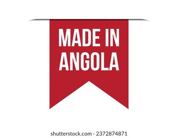 Dibujo vectorial de diseño de banderas rojas hecho en Angola