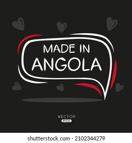 Hecho en Angola, ilustración vectorial.