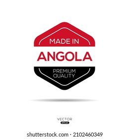 Made in Angola, vector illustration.