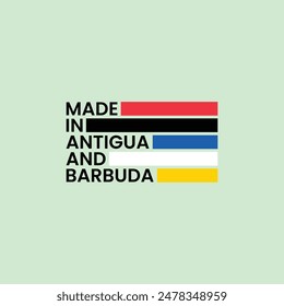 Made in Antigua and Barbuda vector logo badge.