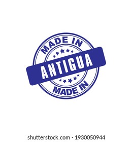 Made in ANTIGUA Grunge rubber Stamp Isolated On White Background.Vector illustration. Stamp Logo Icon Symbol Design