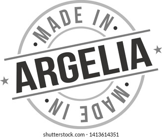 Made in Argelia Quality Original Stamp Design Vector Art Tourism Souvenir Round Badge Vector.