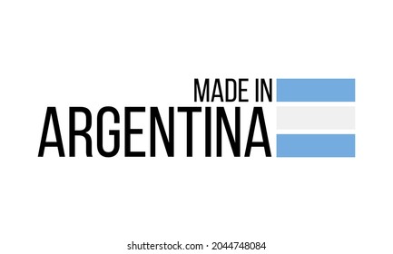 made in argentina, flat vector sign or banner