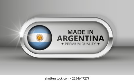 Made in Argentina graphic and label. Element of impact for the use you want to make of it.
